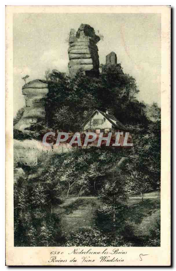 CPA Niederbronn les Bains Ruines du vieux Windstein Daguin Nierderbronn Les bains Estomac Foie Reims 