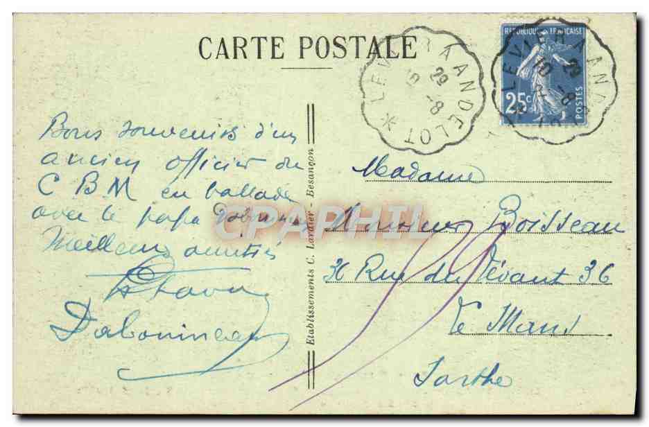 CPA Environs de Salins les Bains Nans sous Sainte Anne la grotte et la source du Lison — Rückseite