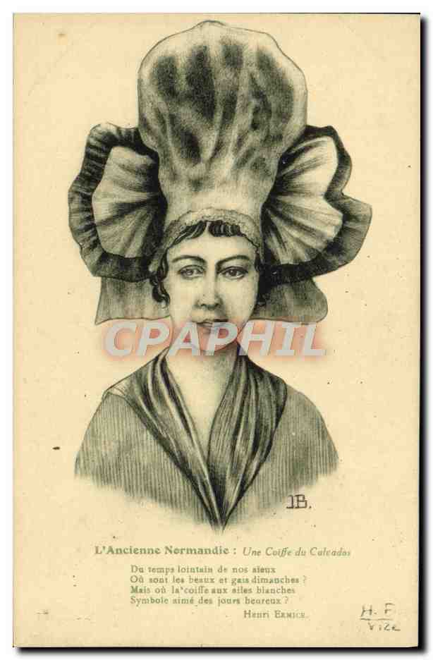 CPA Ancienne Normandie Une coiffe du Calvados Folklore