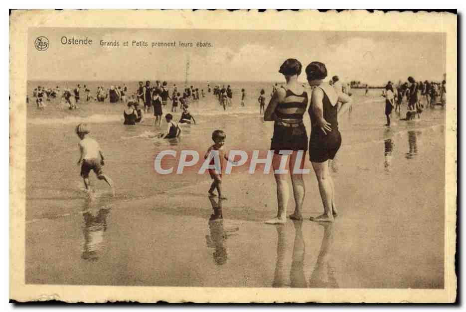 Ostende — Grands et Petits prennent leurs ébats — Éditeur Neis, série Art. n°5