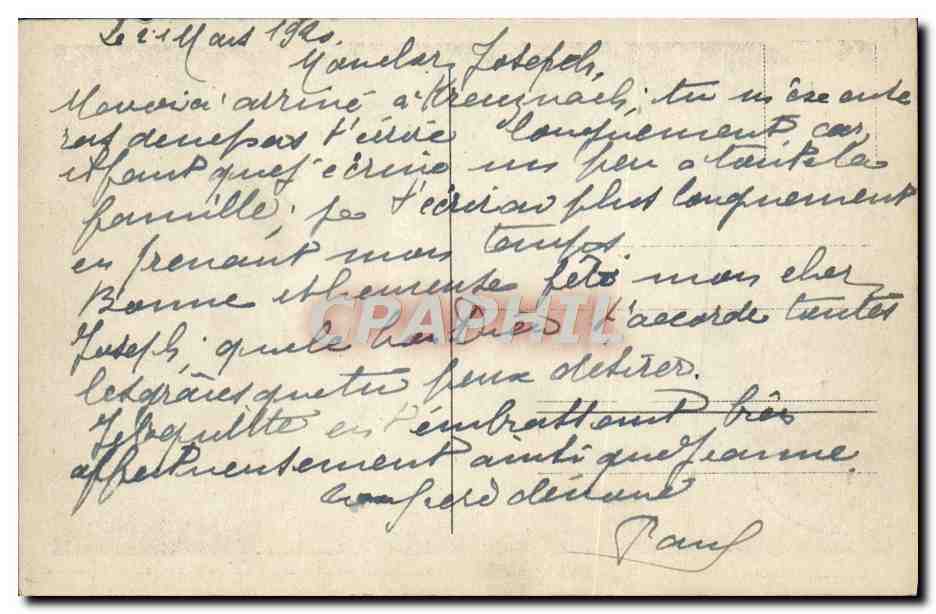 CPA Bad Kreuznach Bruckenhauser — Rückseite