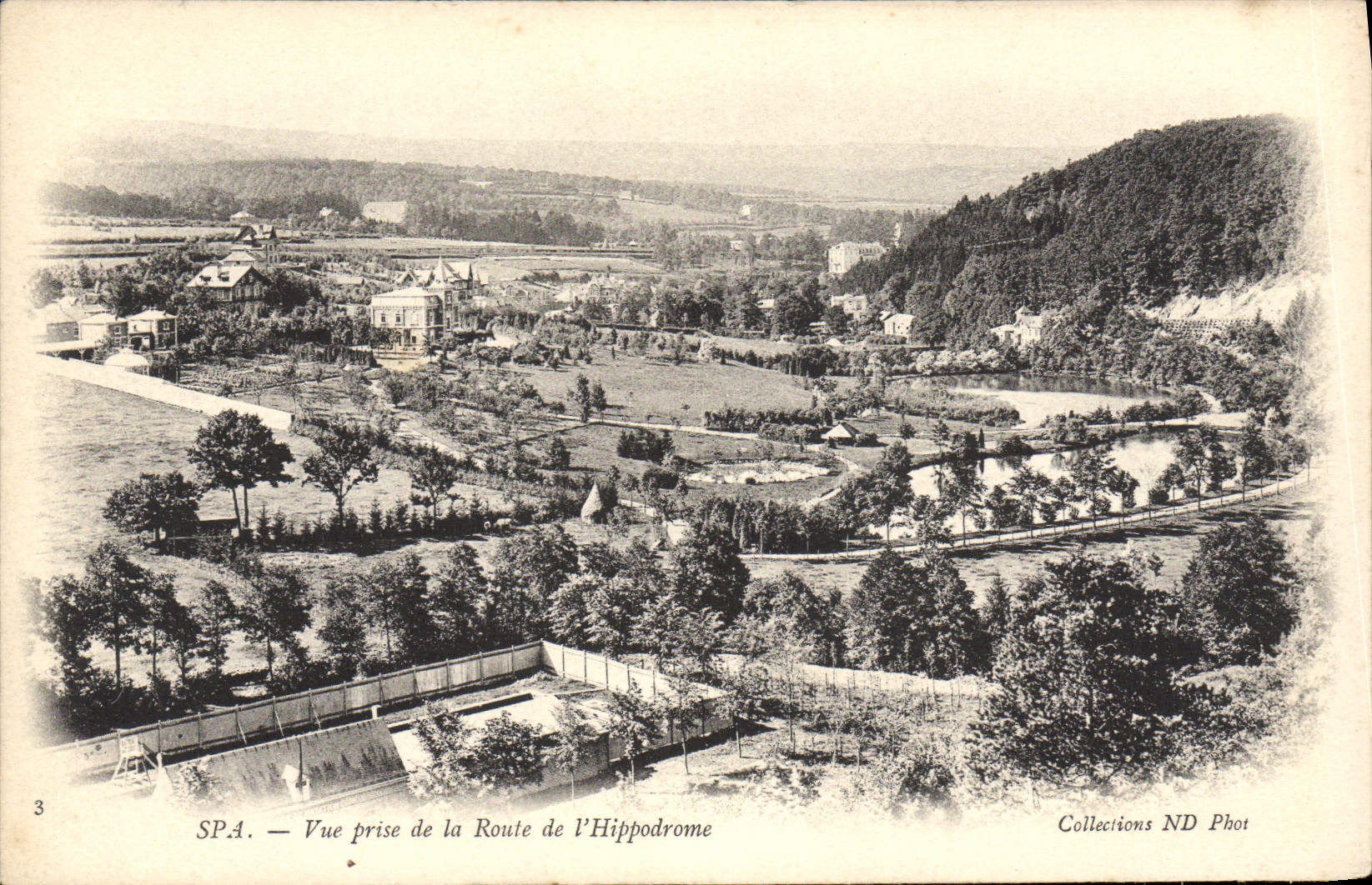 CPA Spa Vue Prise de la Route de L'Hippodrome Hippisme Cheval 