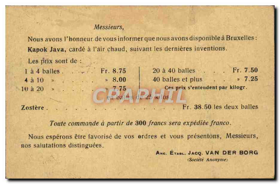 Entier postal Belgique Jacq Van der Borg Rye Gallait Bruxelles 1922 — Rückseite