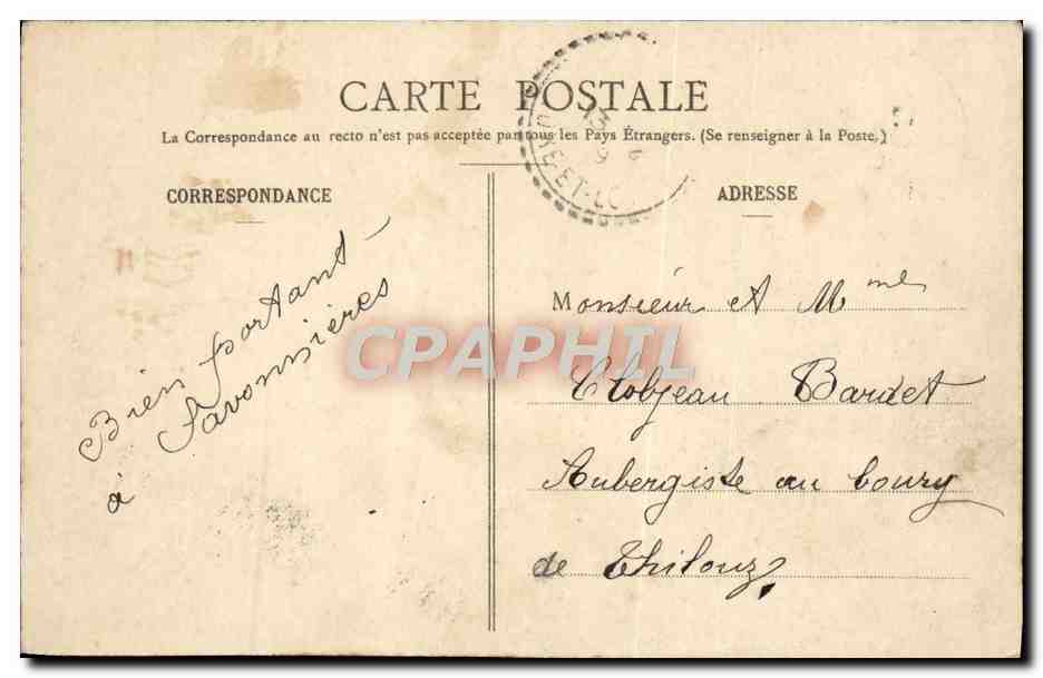 CPA Savonnieres La Nouvelle Mairie — Rückseite
