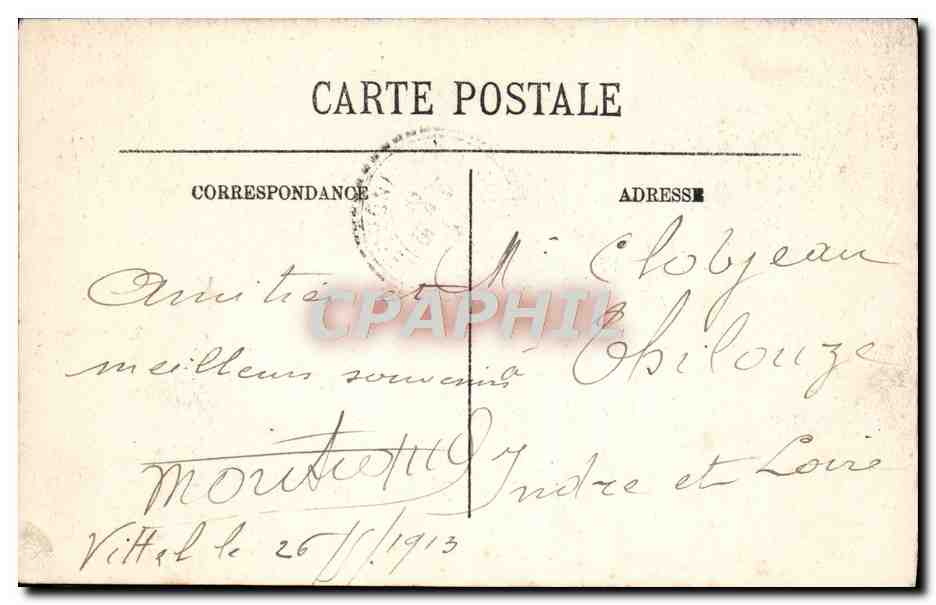 CPA Vittel Le Joueur De Flute — Verso