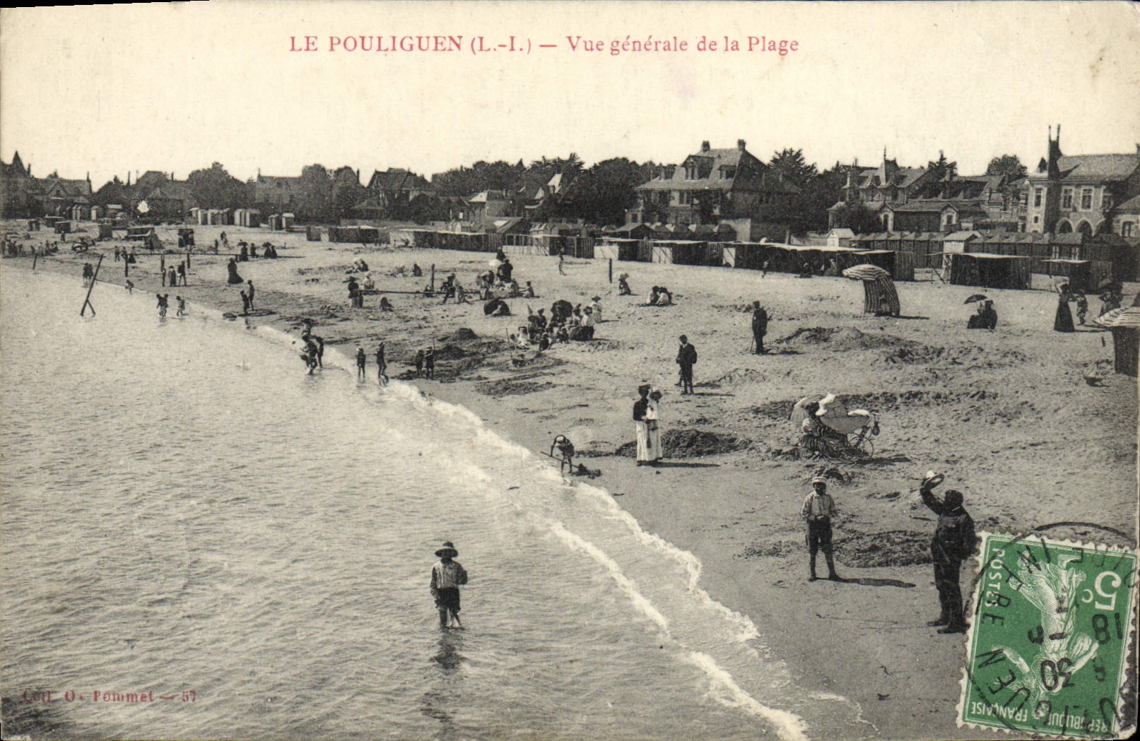 CPA Le Pouliguen Vue Generale De La Plage