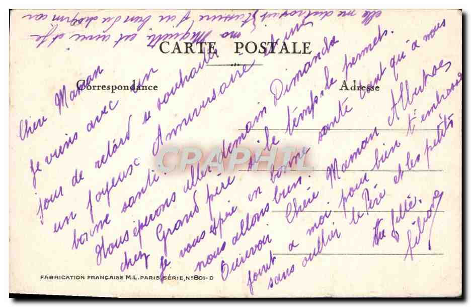 CPA Fantaisie Enfant  — Rückseite