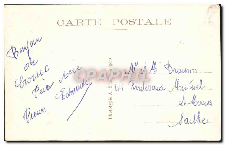 CPA Le Croisic Le Phare De La Grande Jetee Bateau — Back