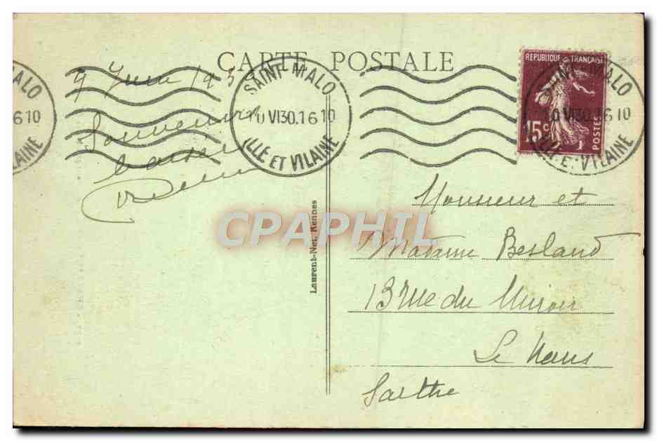 CPA Chateaubriand  — Rückseite