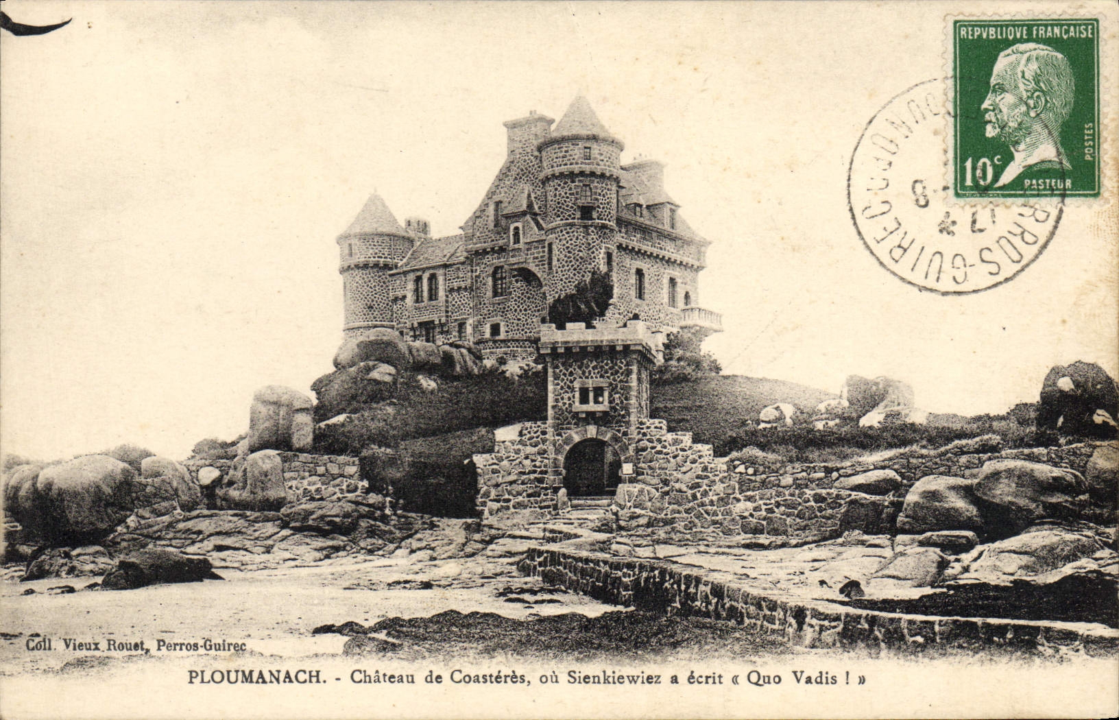PLOUMANACH - Château de Coastérés, où Sienkiewicz a écrit « Quo Vadis ! » — Coll. Vieux Rouet, Perros-Guirec
