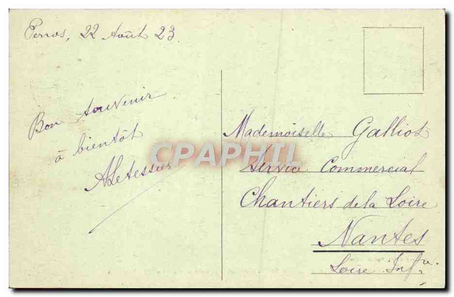 PLOUMANACH - Château de Coastérés, où Sienkiewicz a écrit « Quo Vadis ! » — Coll. Vieux Rouet, Perros-Guirec — Verso