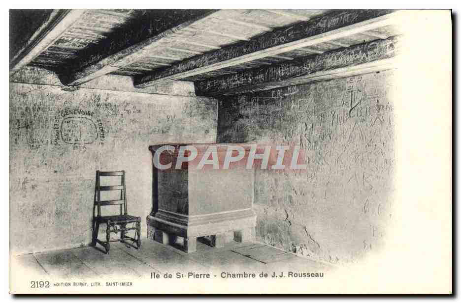 CPA Ile De St Pierre Chambre De JJ Rousseau