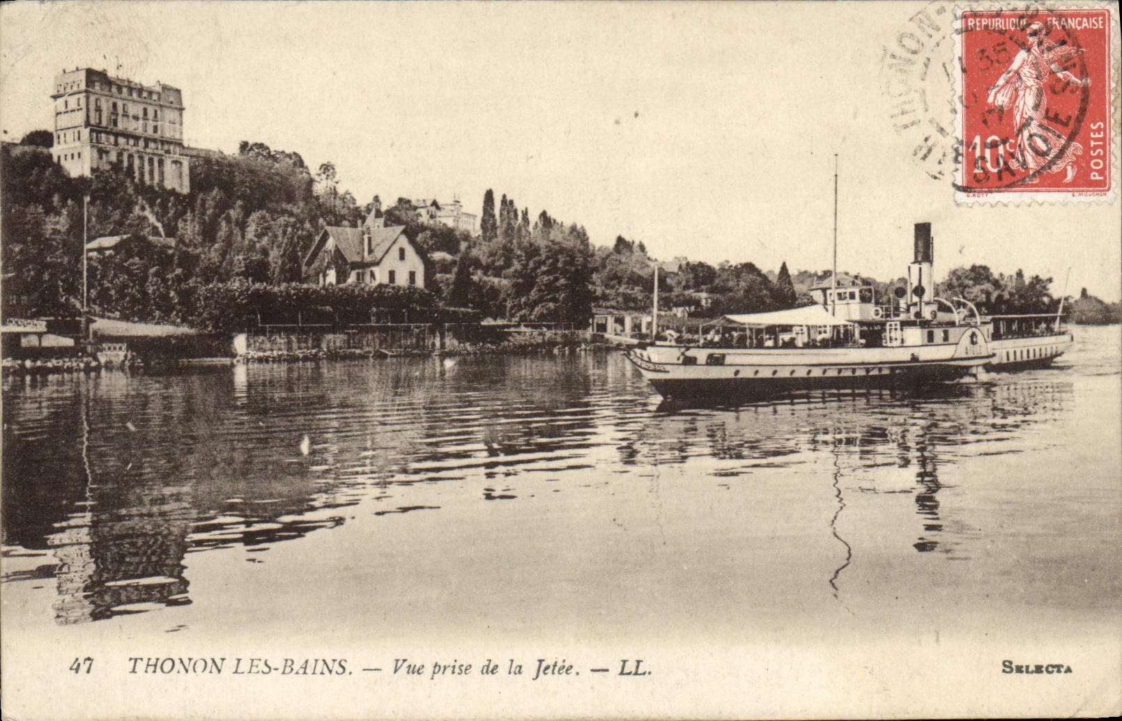 Thonon-les-Bains — Vue prise de la Jetée — LL. Selecta