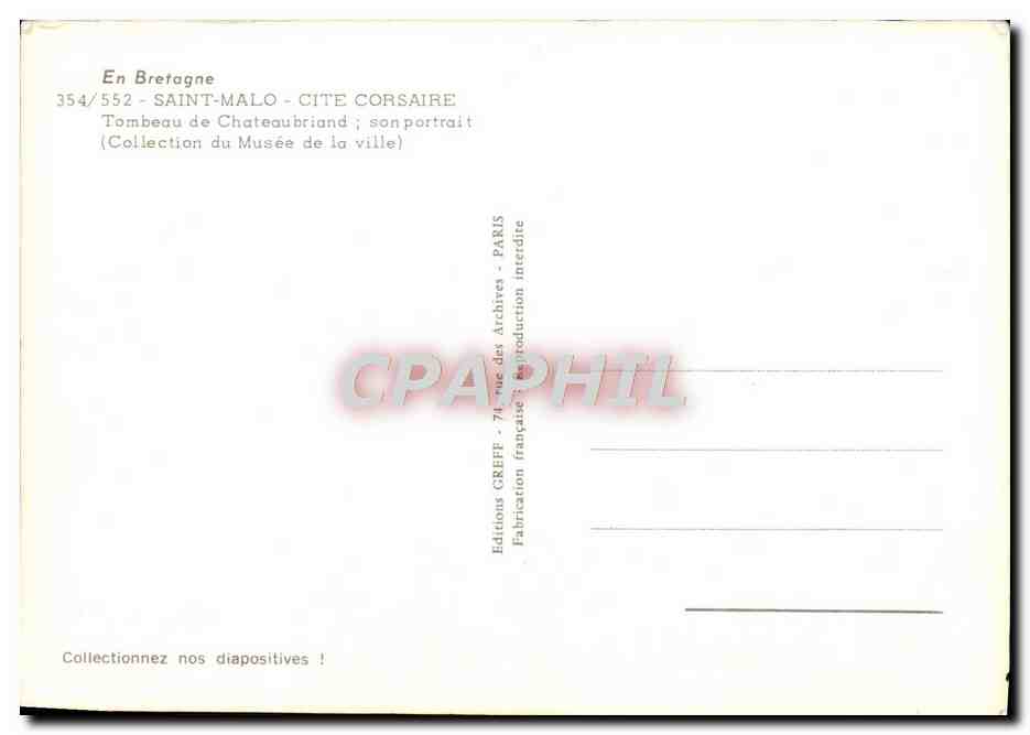 CPM St Malo Cite Corsaire Chateaubriand — Reverso