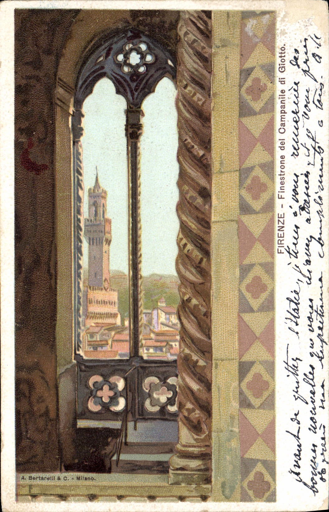 CPA Firenze Finestrone Del Campanile Di Giotto