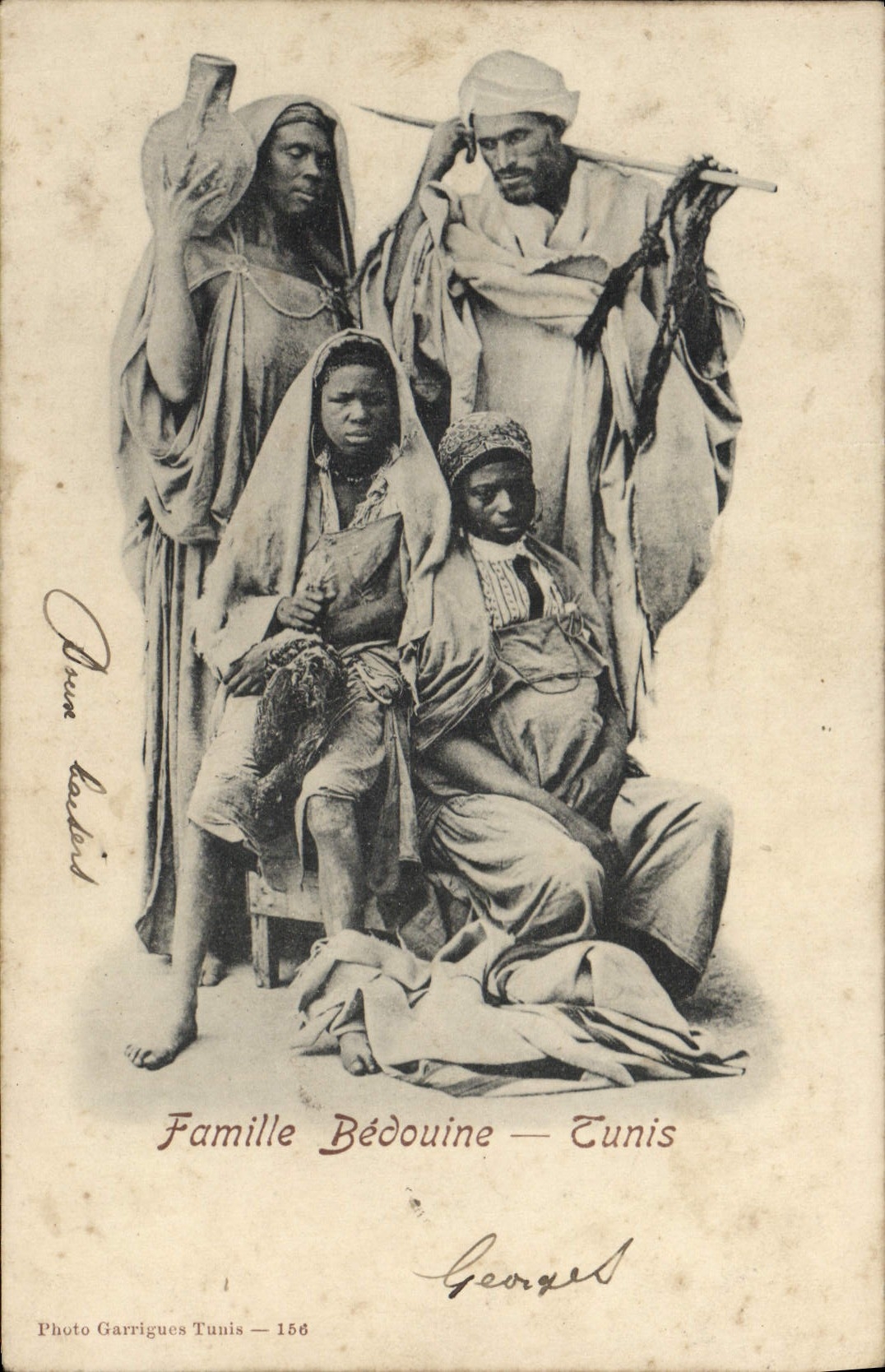 CPA Famille Bedouine Tunis
