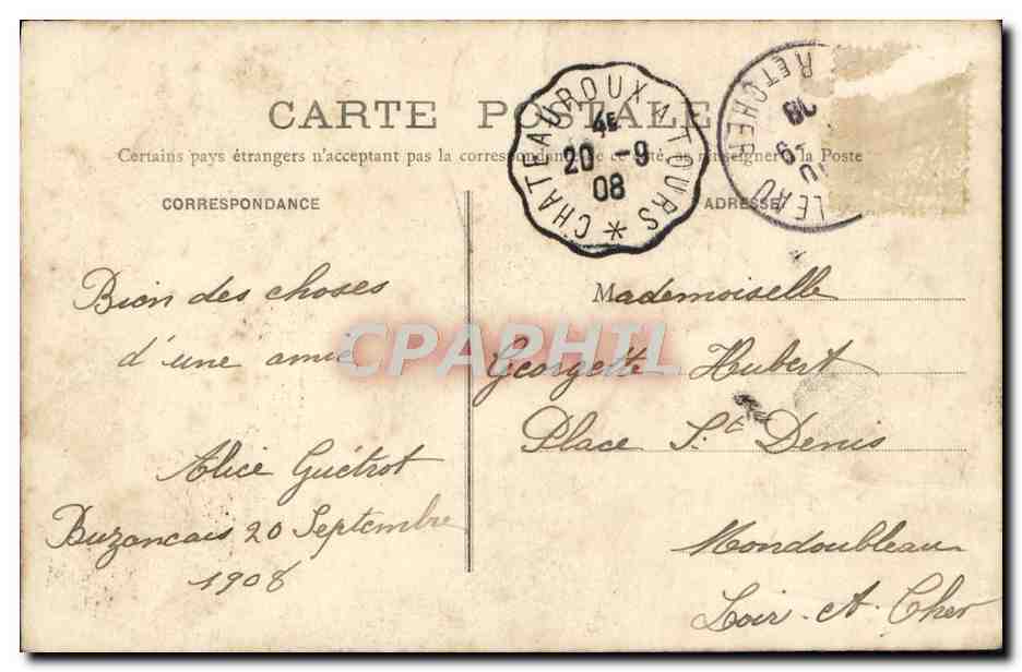 CPA Types Du Berry Une Marchande De Salade TOP Folklore  — Verso