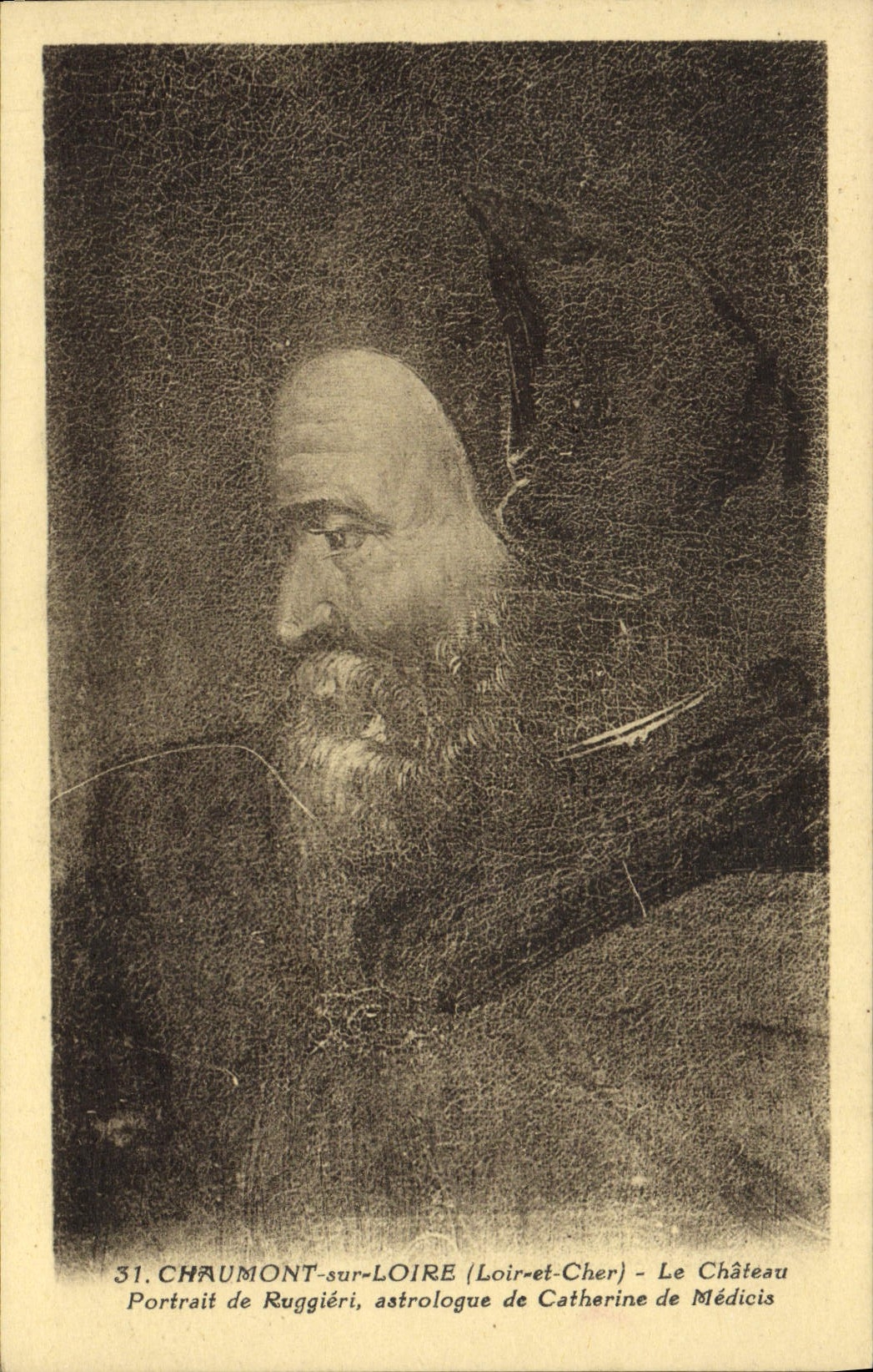 Chaumont-sur-Loire (Loir-et-Cher) - Le Château - Portrait de Ruggieri, astrologue de Catherine de Médicis