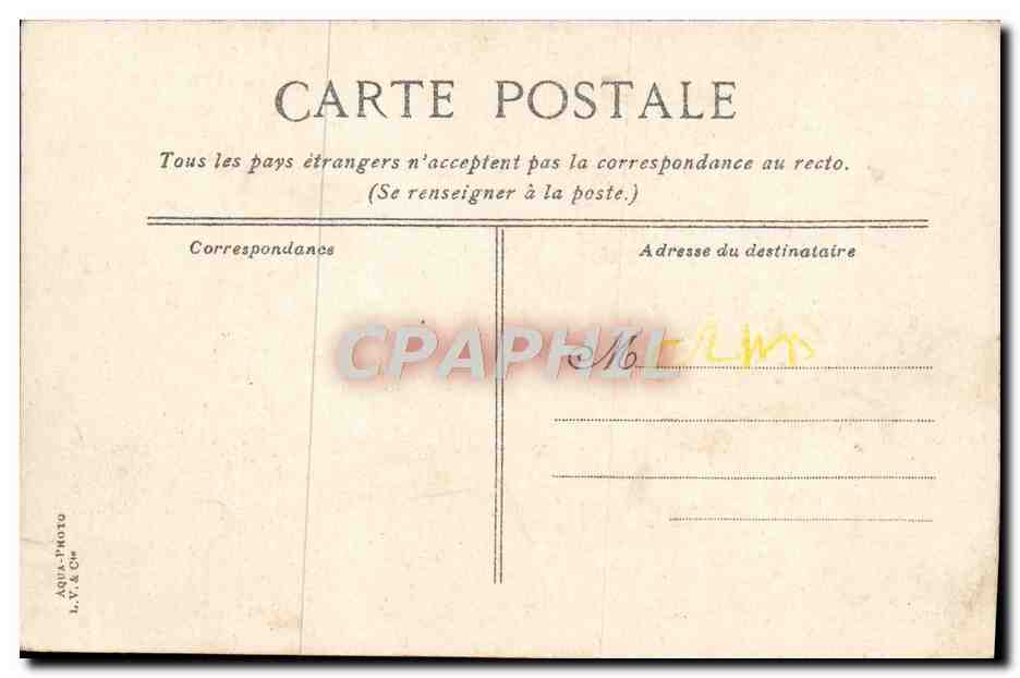 CPA Chantilly Le chateau Cote SO — Rückseite