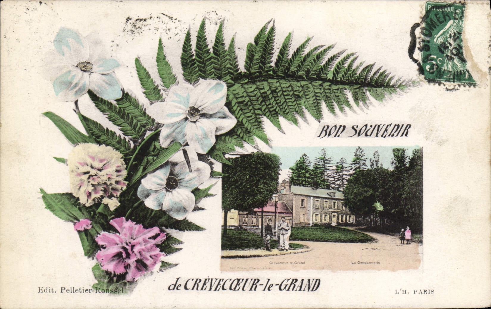 CPA Bon Souverir De Crevecoeur Le Grand