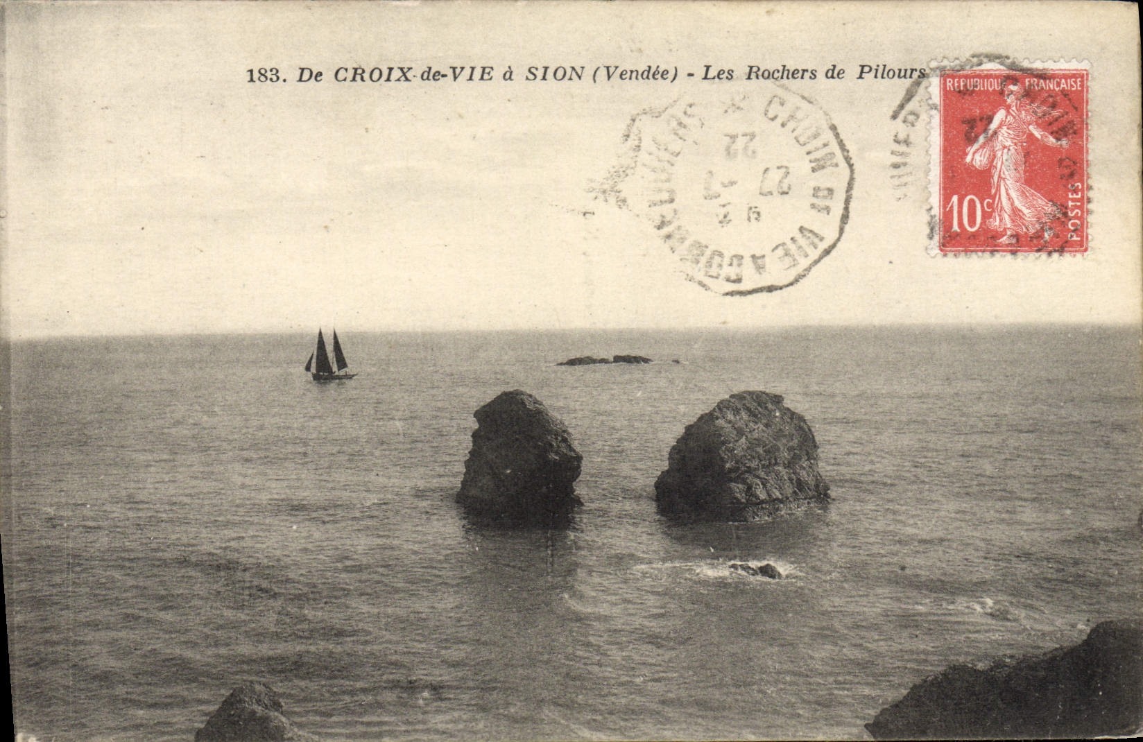 CPA De Croix De Vie A Sion Vendee Les rochers de Pilours