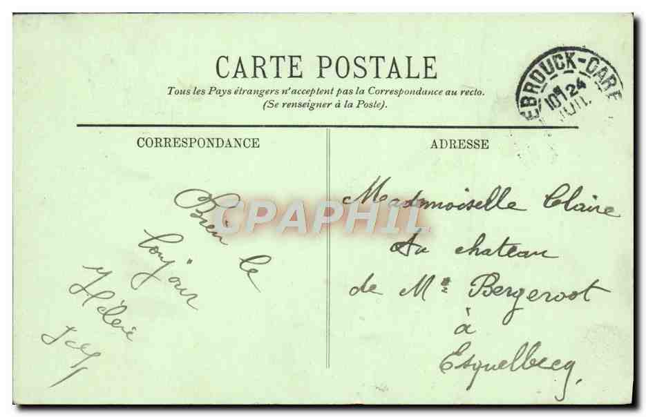 CPA Type De Matelote Femme Folklore — Verso