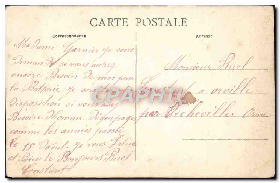 CPA A Travers La Normandie Coiffes Petite fille des environs de Cherbourg Folklore — Verso
