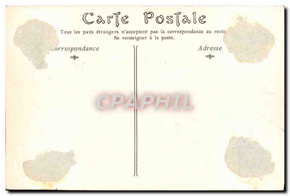 CPA Chateau De Chantilly Cote Nord Ouest — Verso