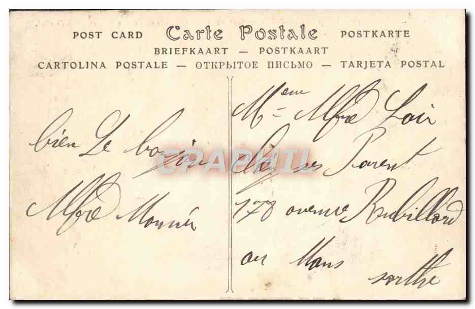 Camp de CHALONS — Campement d'Artilleurs et Poste de Police — ND Pbot. — Verso