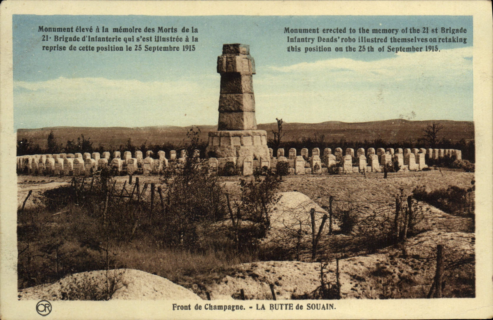 CPA La Butte De Souain Militaria