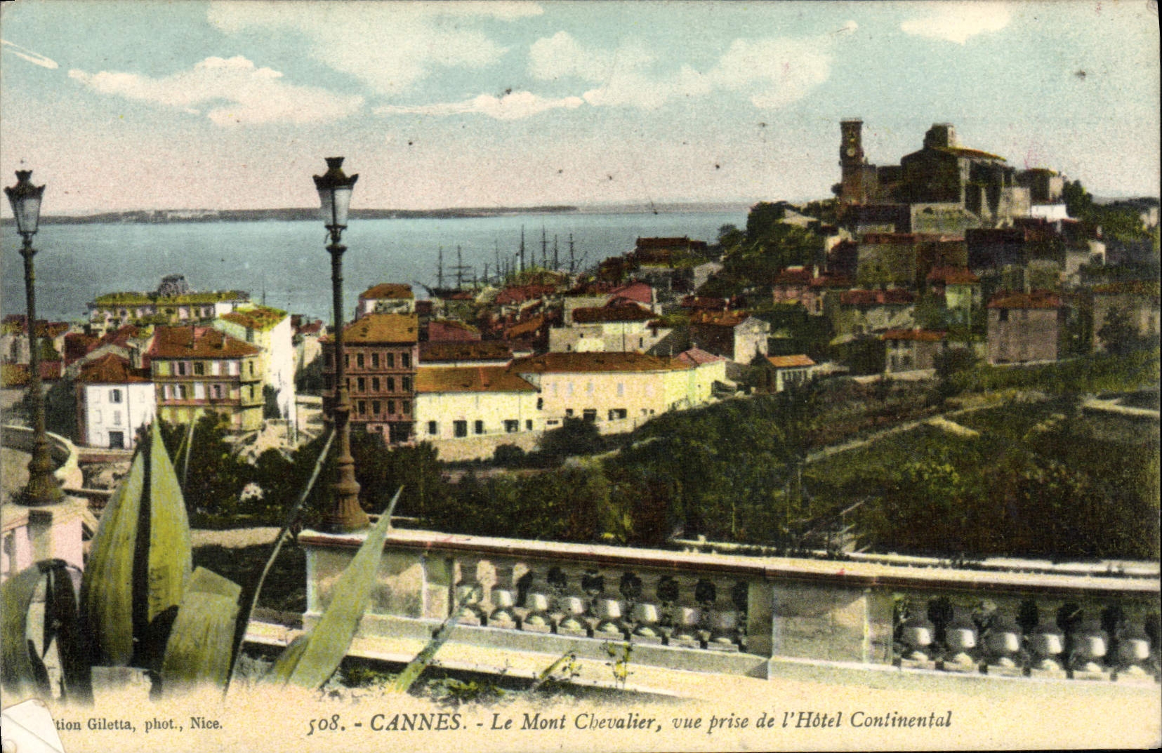 CPA Cannes Le Mont Chevalier Vue Prise De I'Hotel Continental