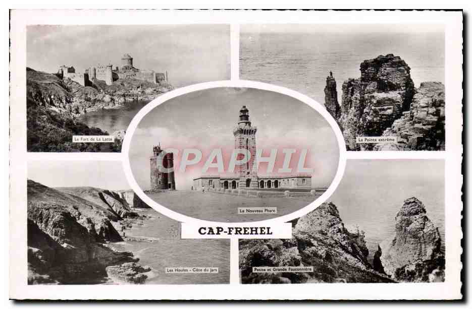 CPM Cap Frehel Fort de la Latte Pointe Extreme Les Houles Cote du Jars Petite et grande Fauconniere Phare 