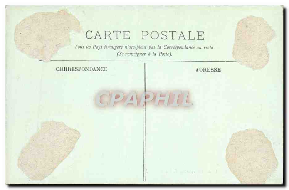 CPA Chantilly Un Coin Du Vestibule — Rückseite