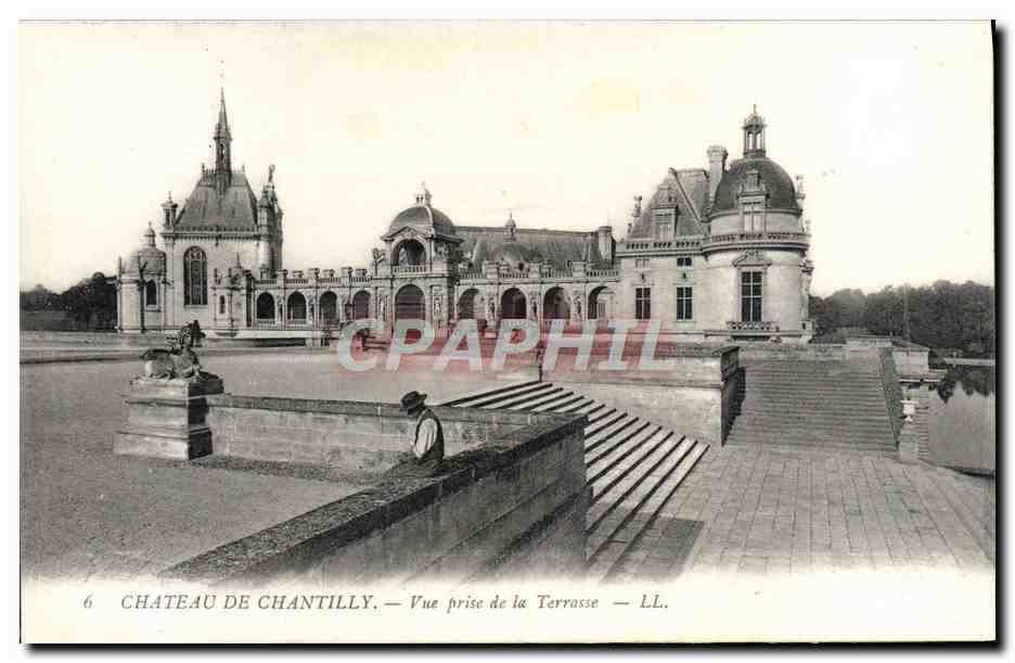 Schloss Chantilly — Blick von der Terrasse — LL.