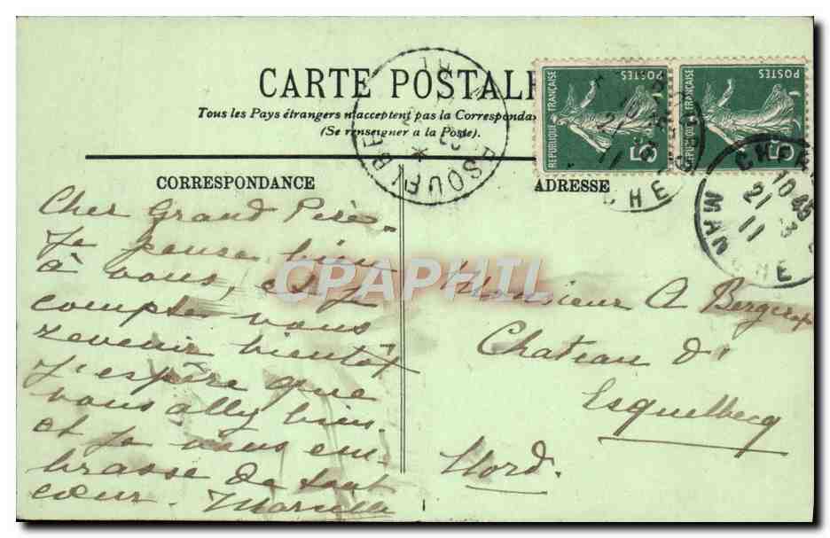 Marine de guerre — "Pothuau", croiseur cuirassé — LL. — Achterkant