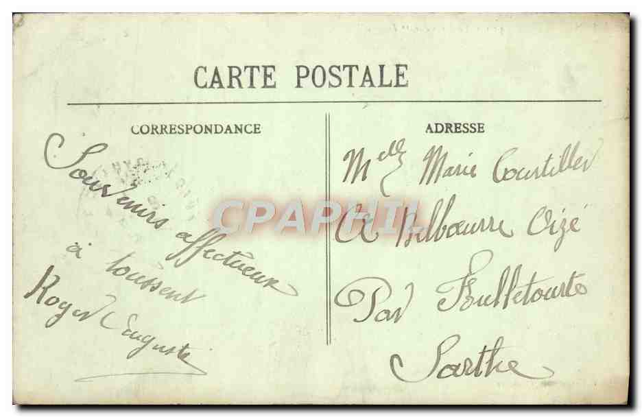 CPA Le Croiseur Desaix — Verso