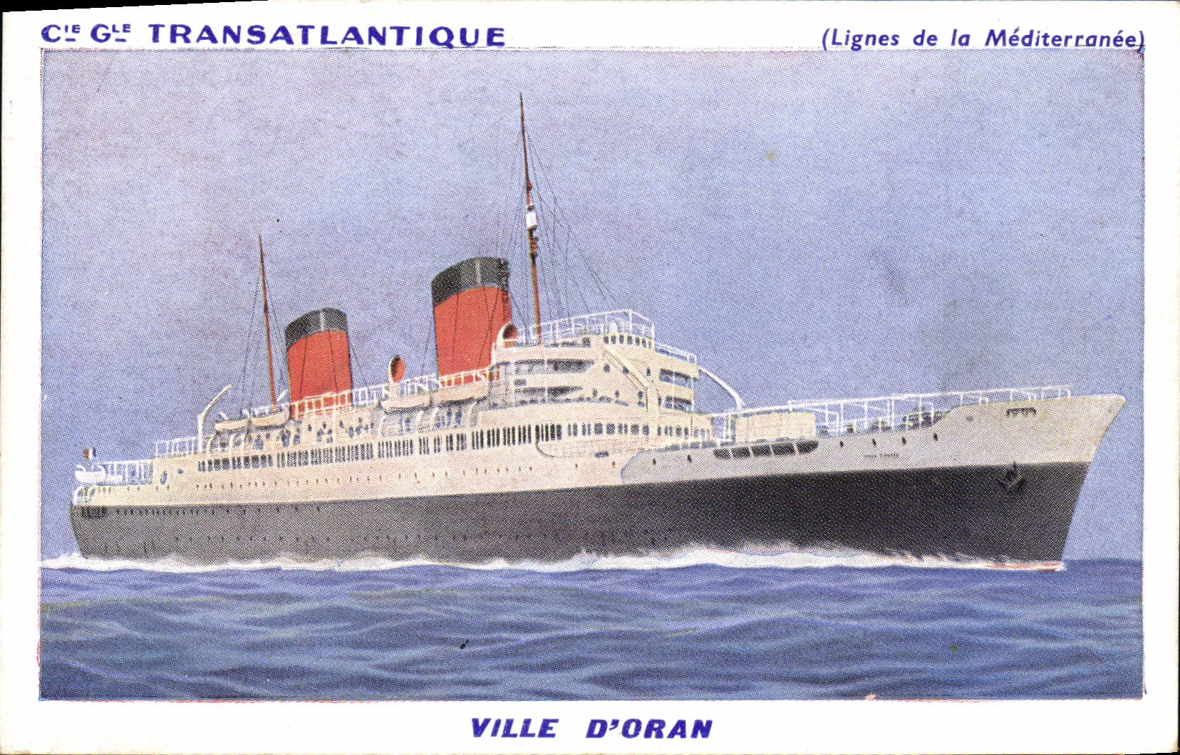 CPA Ville D'Oran Cie Gle Transatlantique Lignes de la Mediterrabee