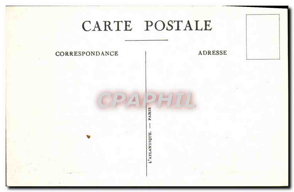 CPA Ville D'Oran Cie Gle Transatlantique Lignes de la Mediterrabee — Verso