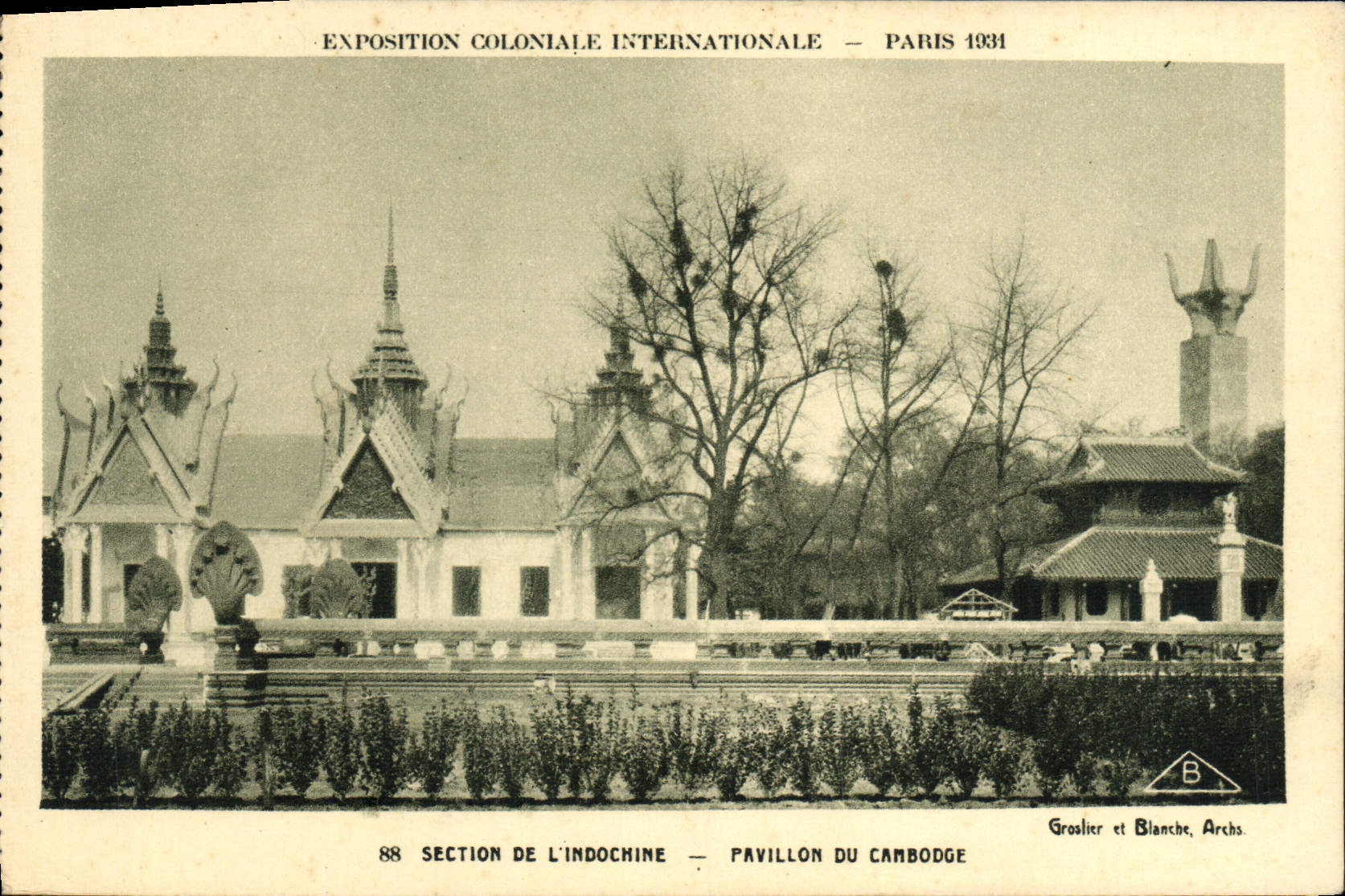 Cambodschapavillon — Internationale Kolonialausstellung — Paris 1931