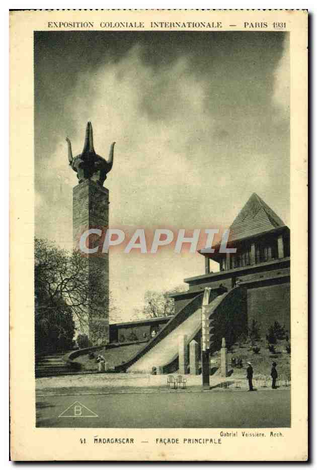 CPA Exposition Coloniale Internationale Paris 1931 Madagascar Facade principale