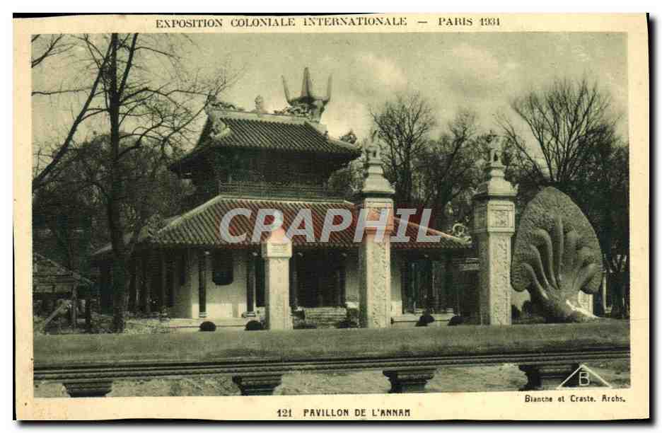 Antike Ansichtskarte Exposition Coloniale Internationale Paris 1931 Pavillon de l'Annam