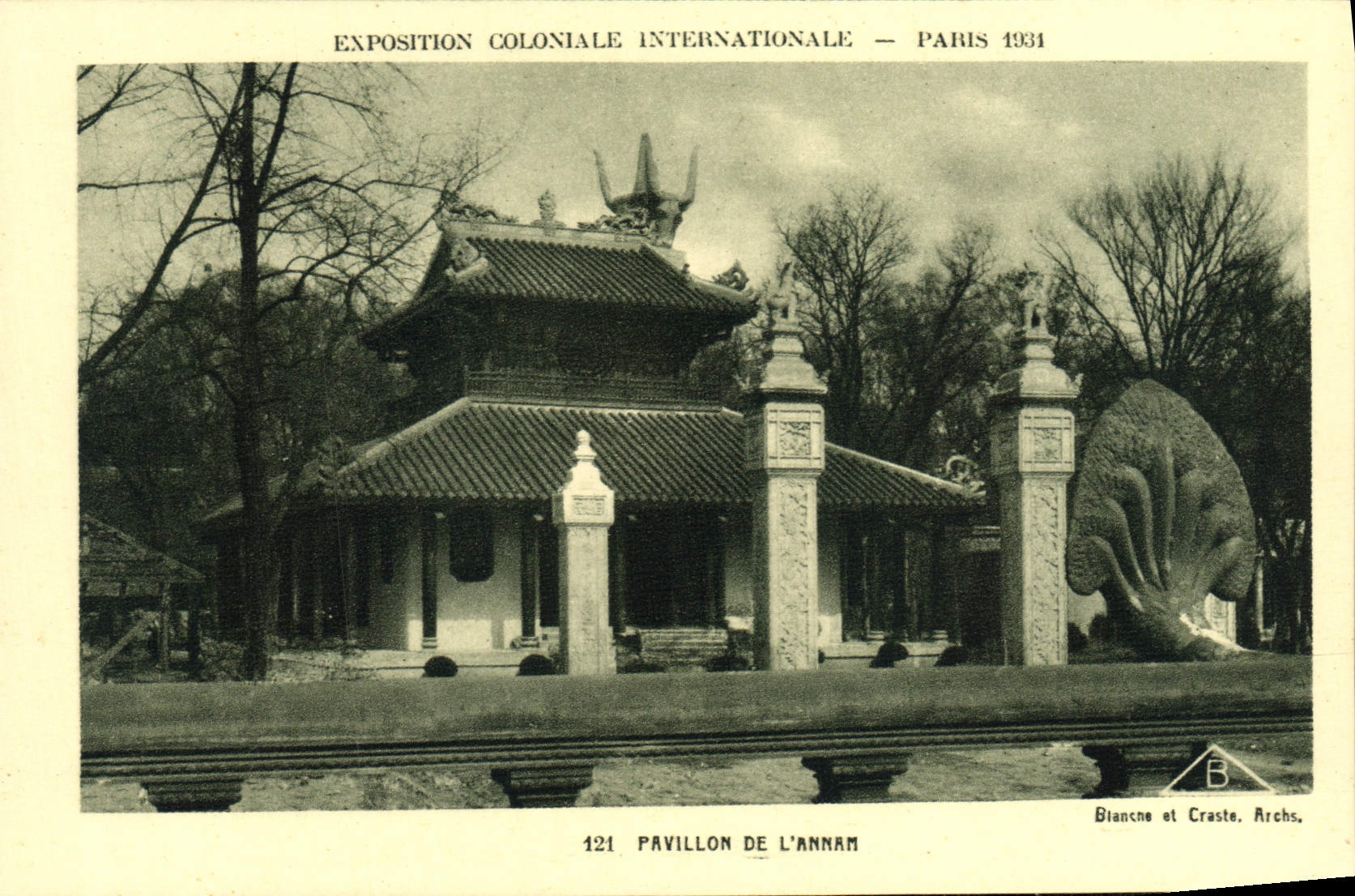 Pavillon de l'Annam — Exposition Coloniale Internationale — Paris 1931 — Bianche et Craste, Archs.