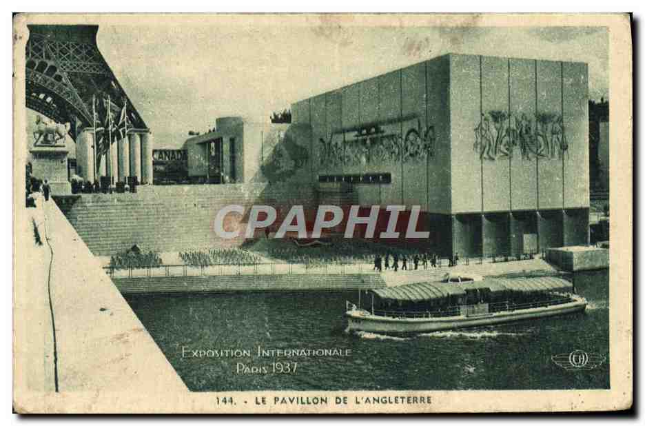 CPA Exposition Coloniale Internationale Paris 1937 Pavillon de l'Angleterre Tour Eiffel