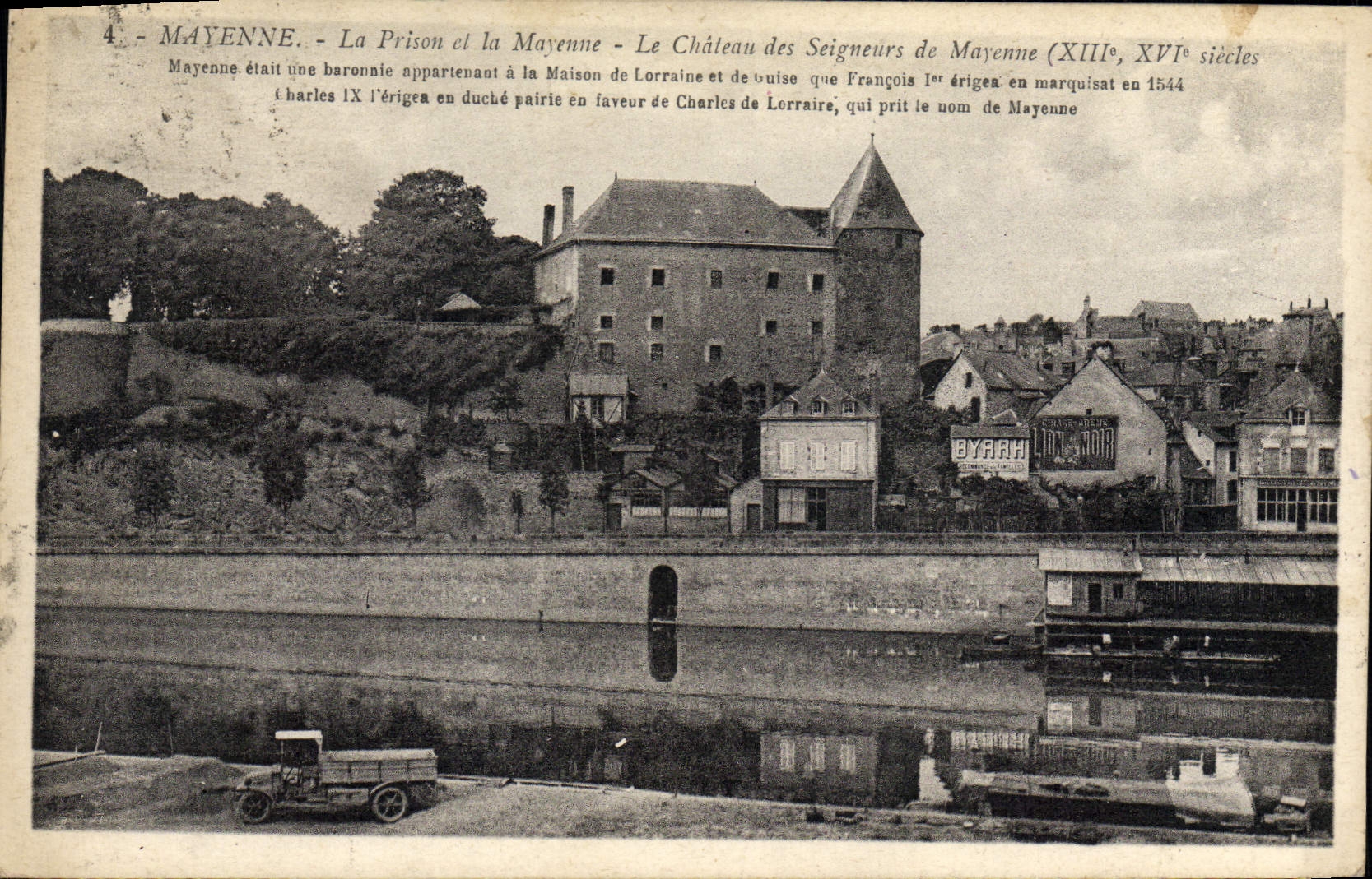 Mayenne - La Prison et la Mayenne - Le Château des Seigneurs de Mayenne (XIIIe, XVIe siècles)