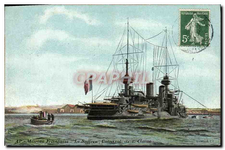 CPA Bateau Le Suffren Cuirasse de 1ere classe 