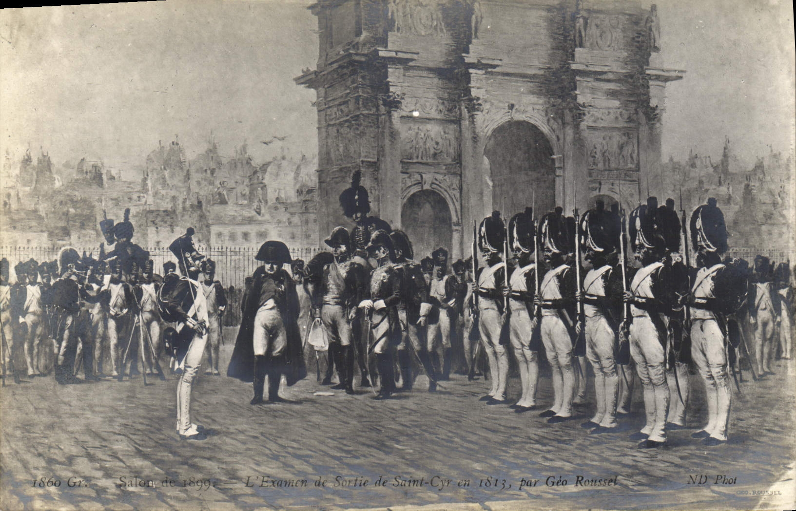 CPA Salon de 1899 L'examen de sortie de Saint Cyr en 1813 Napoleon 1er