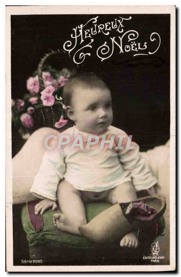 CPA Fantaisie Enfant Bebe Noel 