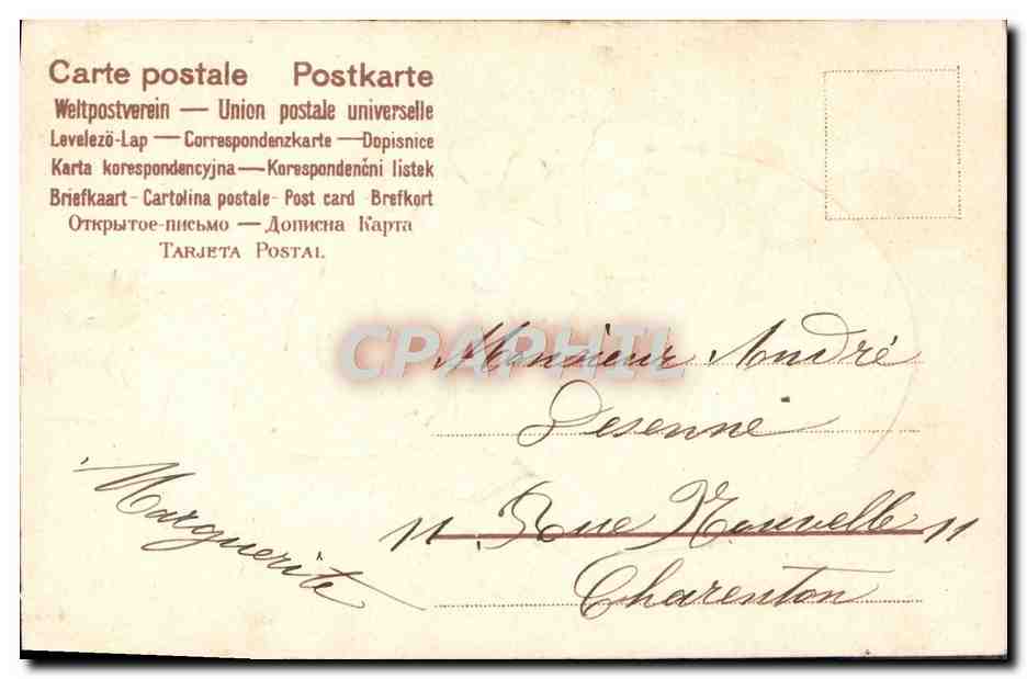 CPA Fantaisie Fleurs Poussins Oeuf Paques — Rückseite
