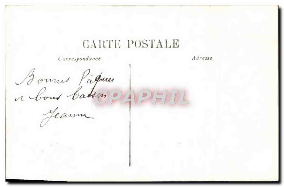 CPA Fantaisie Enfant Oeuf Paques  — Verso