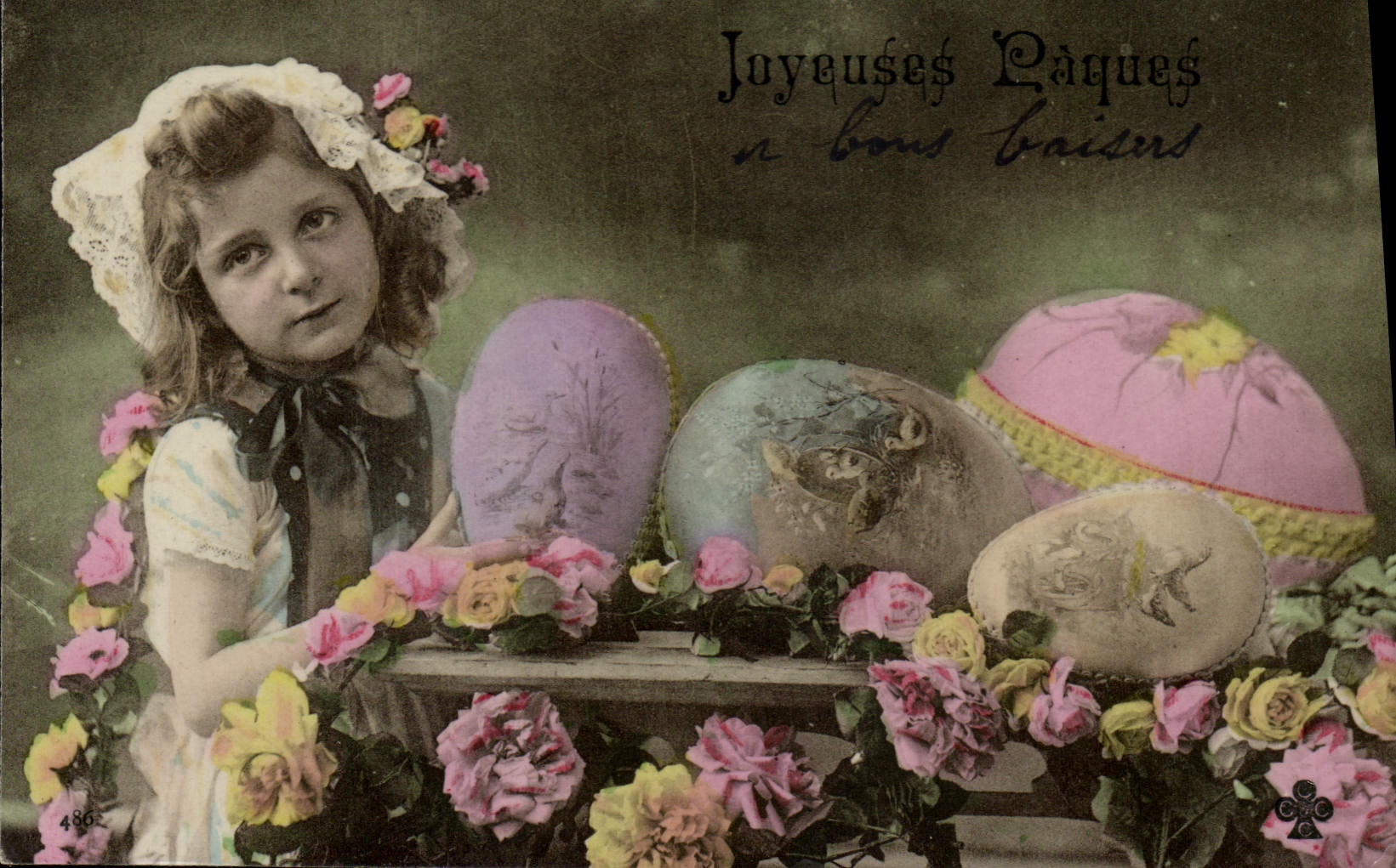 CPA Fantaisie Enfant Oeuf Paques